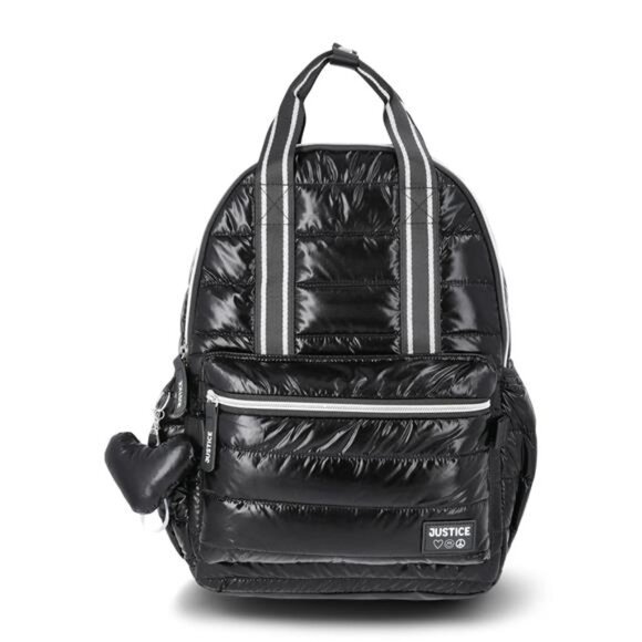 17" Shimmer Quilted Backpack, Lunch Bag, Water Bottle, and Charm Set - Picture 2 of 4